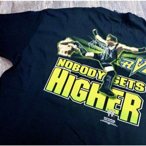 Vintage WWE 2004 RVD Rob Van Dam Wrestling Tee Shirt Size XL WWF AUTOGRAPH